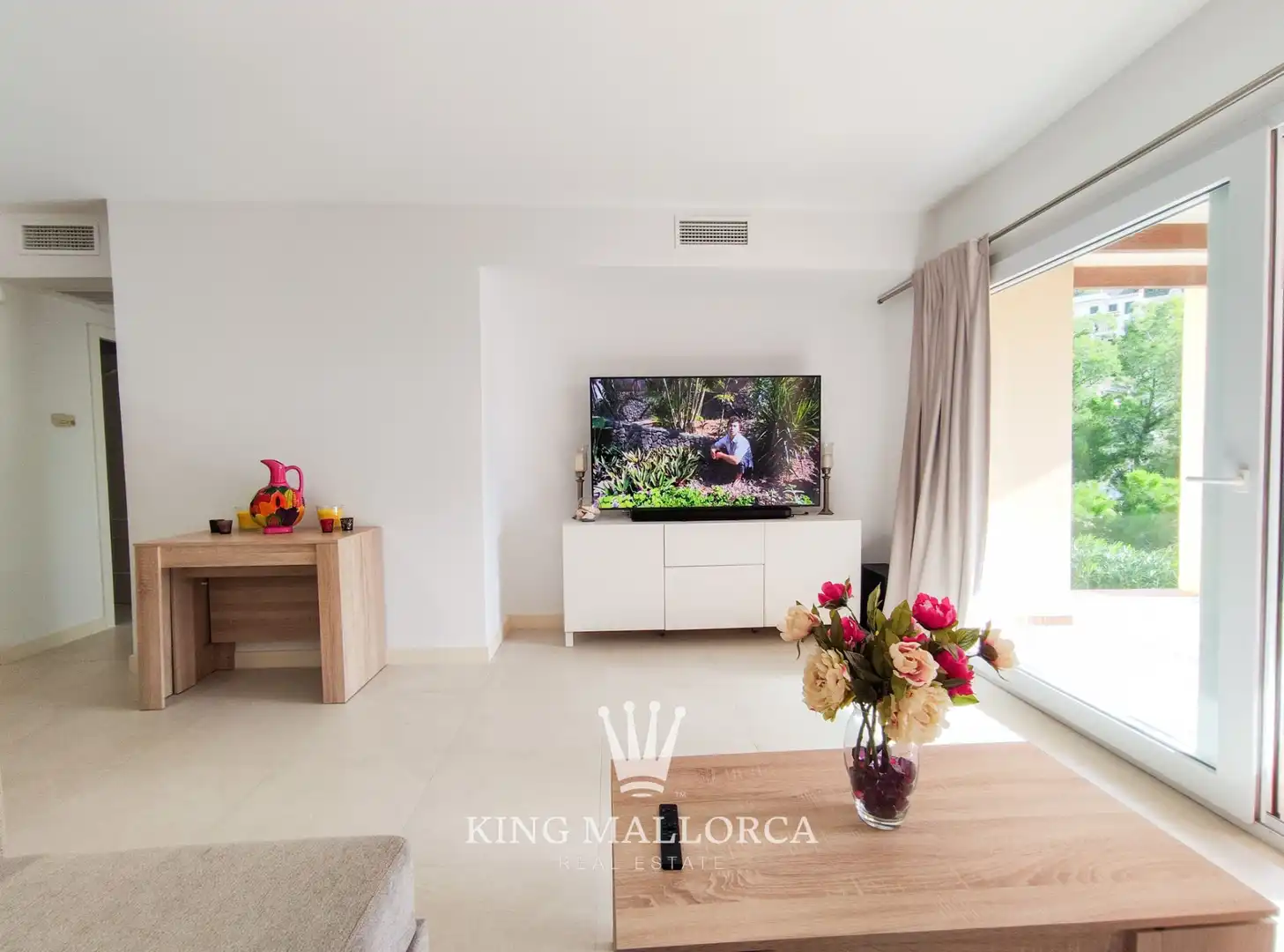 Wohnzimmer von Wohnungen zur Miete in Andratx mit Klimaanlage, Heizung und Terrasse