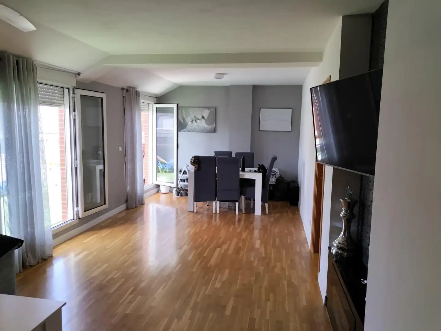Living room of Flat for sale in Palencia  with Heating, Parquet flooring and Terrace