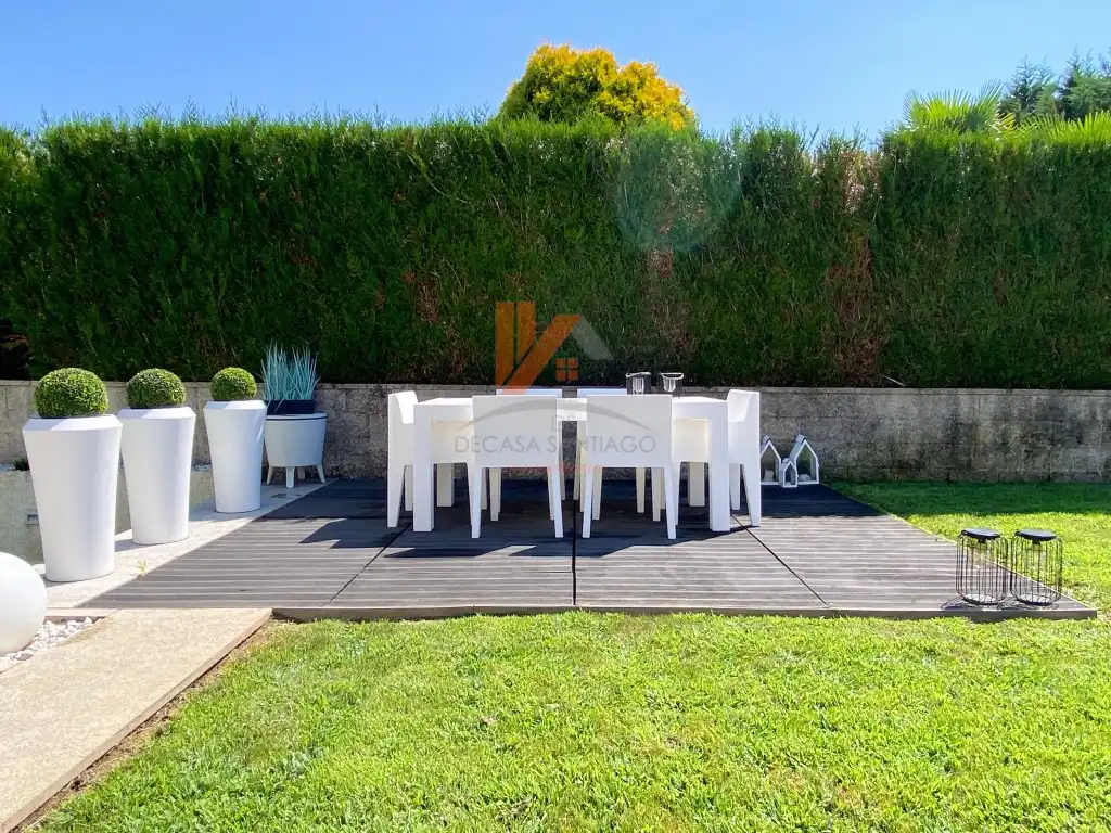 Terraza de Casa o chalet en venta en Ames con Jardín privado, Terraza y Piscina