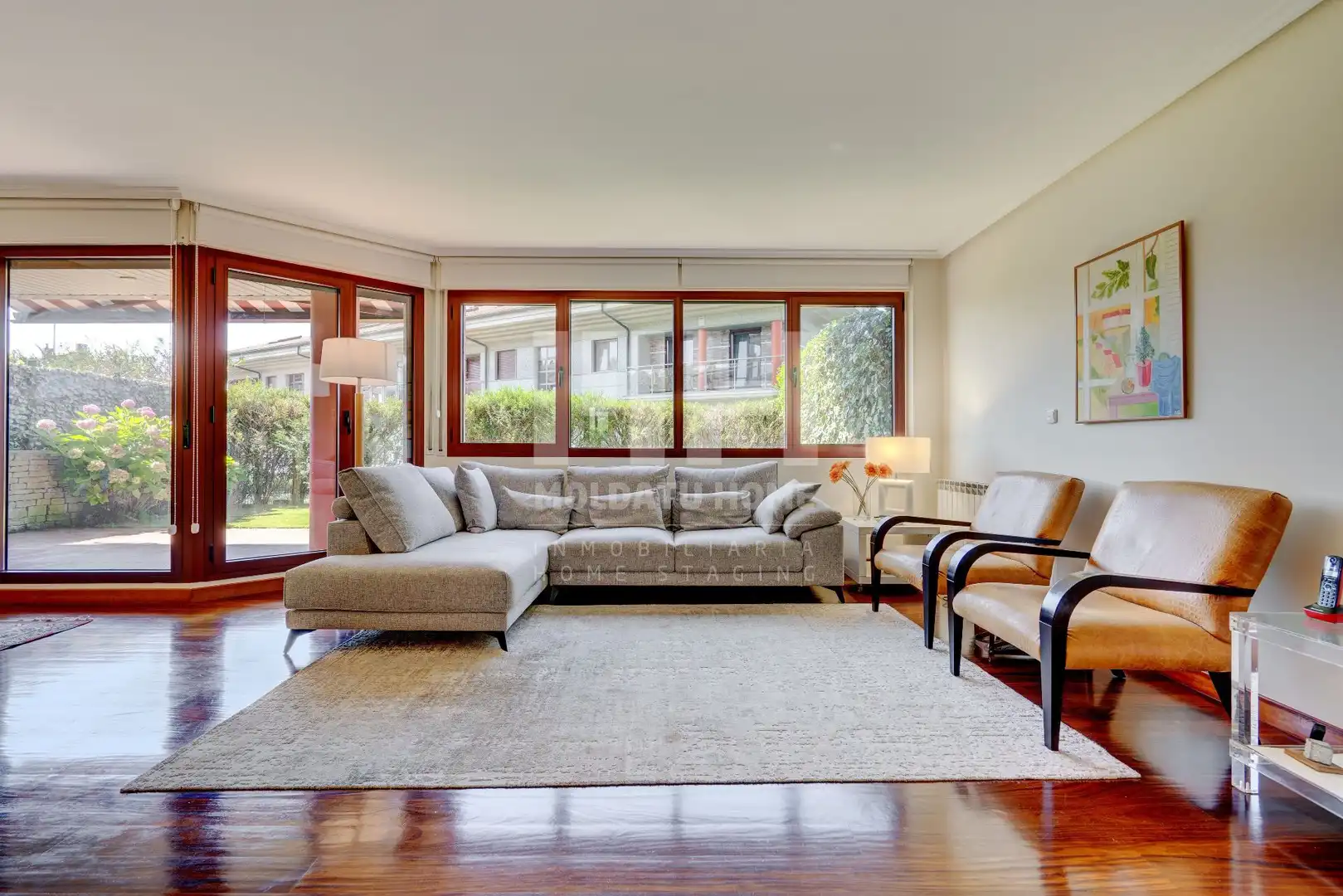 Wohnzimmer von Wohnung zur Miete in Donostia - San Sebastián  mit Heizung, Privatgarten und Terrasse