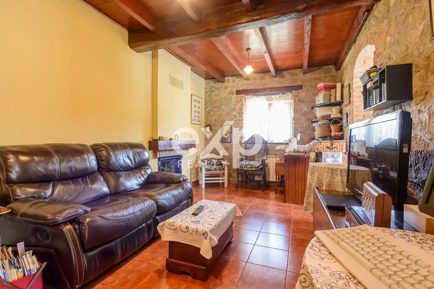 Living room of Houses for sale in Langreo  with Heating, Private garden and Swimming Pool