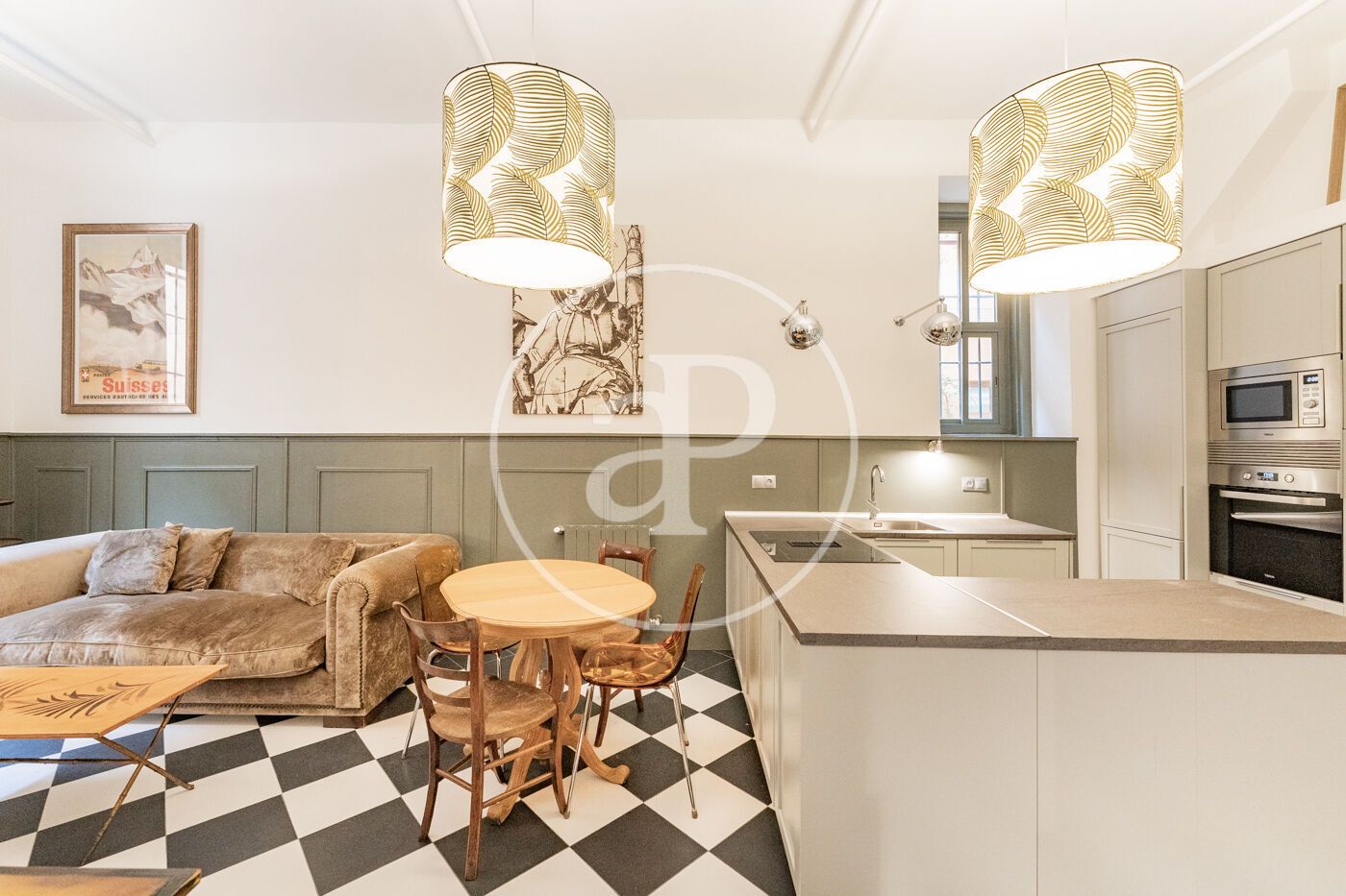 Kitchen of Flat to rent in  Madrid Capital  with Heating and Furnished