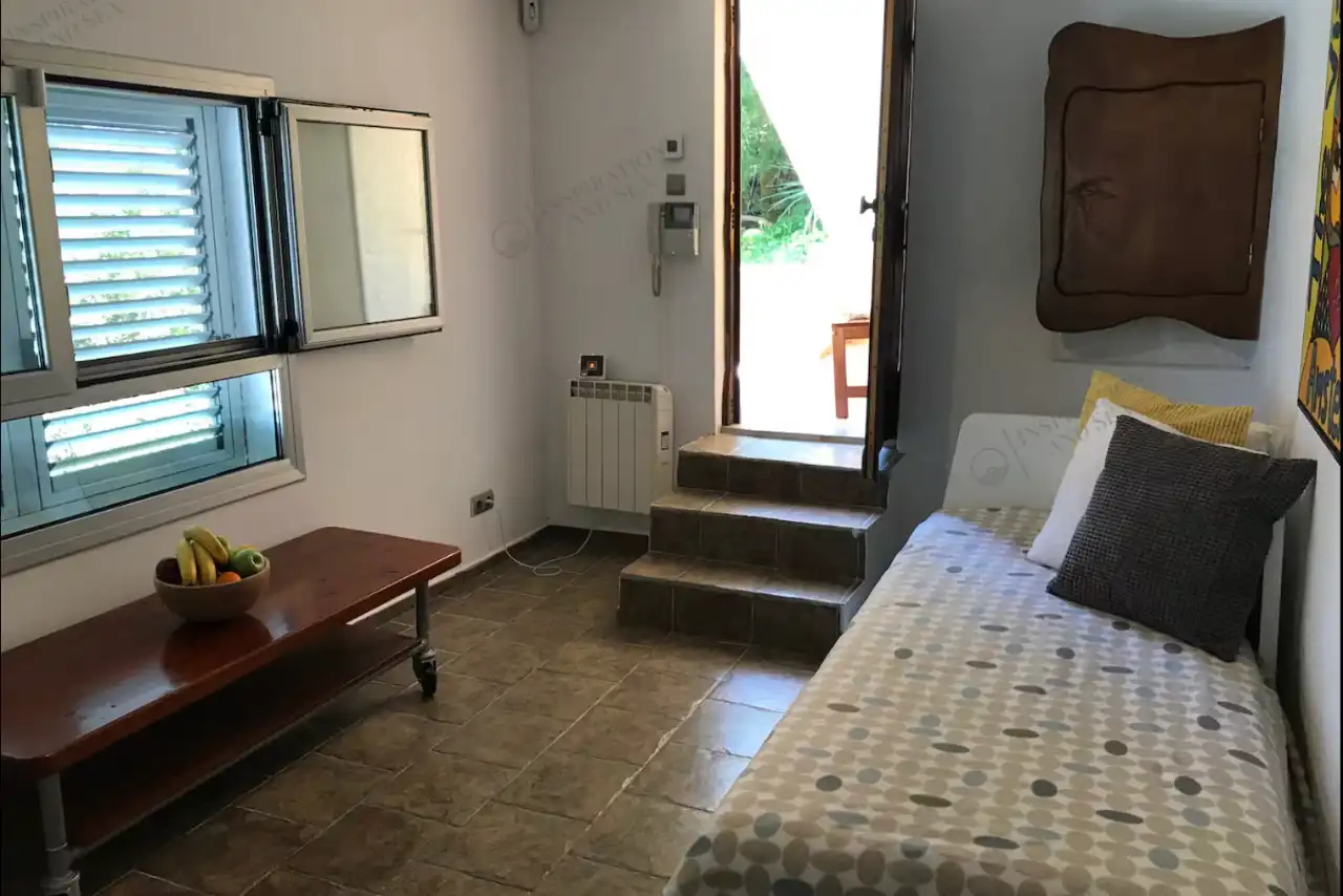 Sala d'estar de Casa o xalet de lloguer en Santa Eulària des Riu amb Aire condicionat, Jardí privat i Terrassa