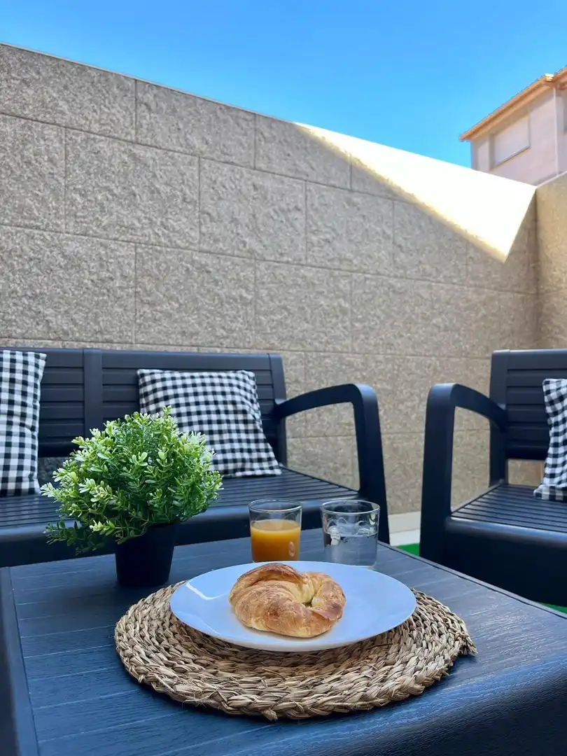 Terrace of Flat for rent in O Grove  