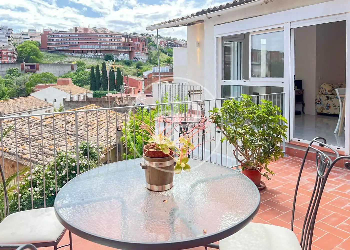 Balcony of Houses for rent in Barcelona  with Air Conditioner, Heating and Terrace