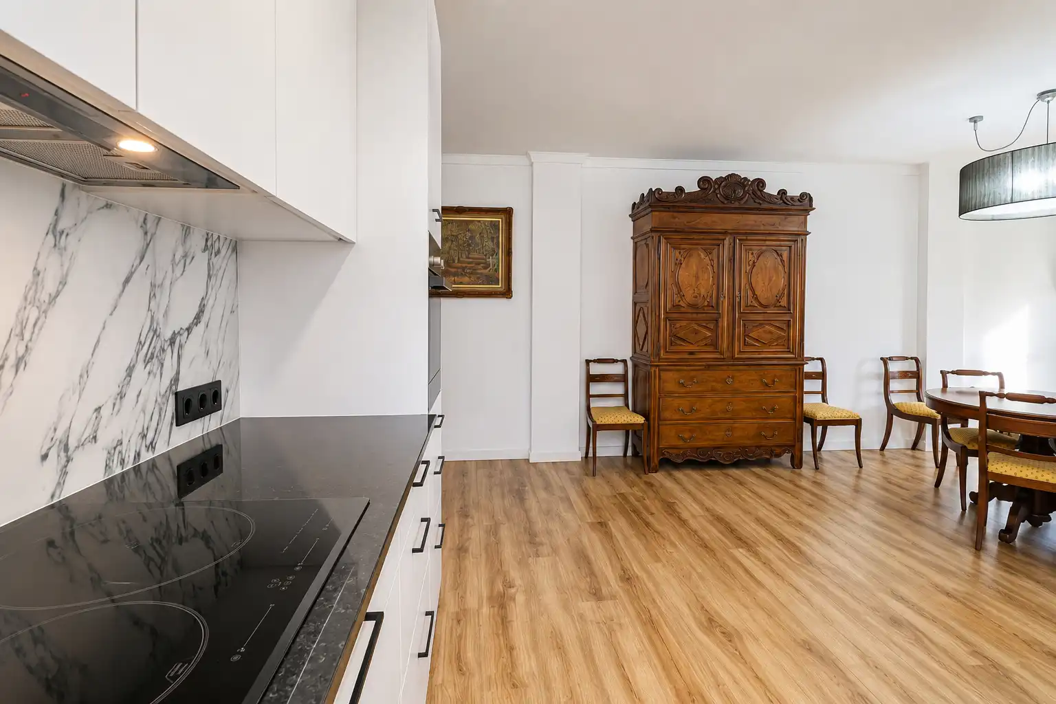 Küche von Wohnung zum Verkauf in Figueres mit Heizung, Parkett und Terrasse
