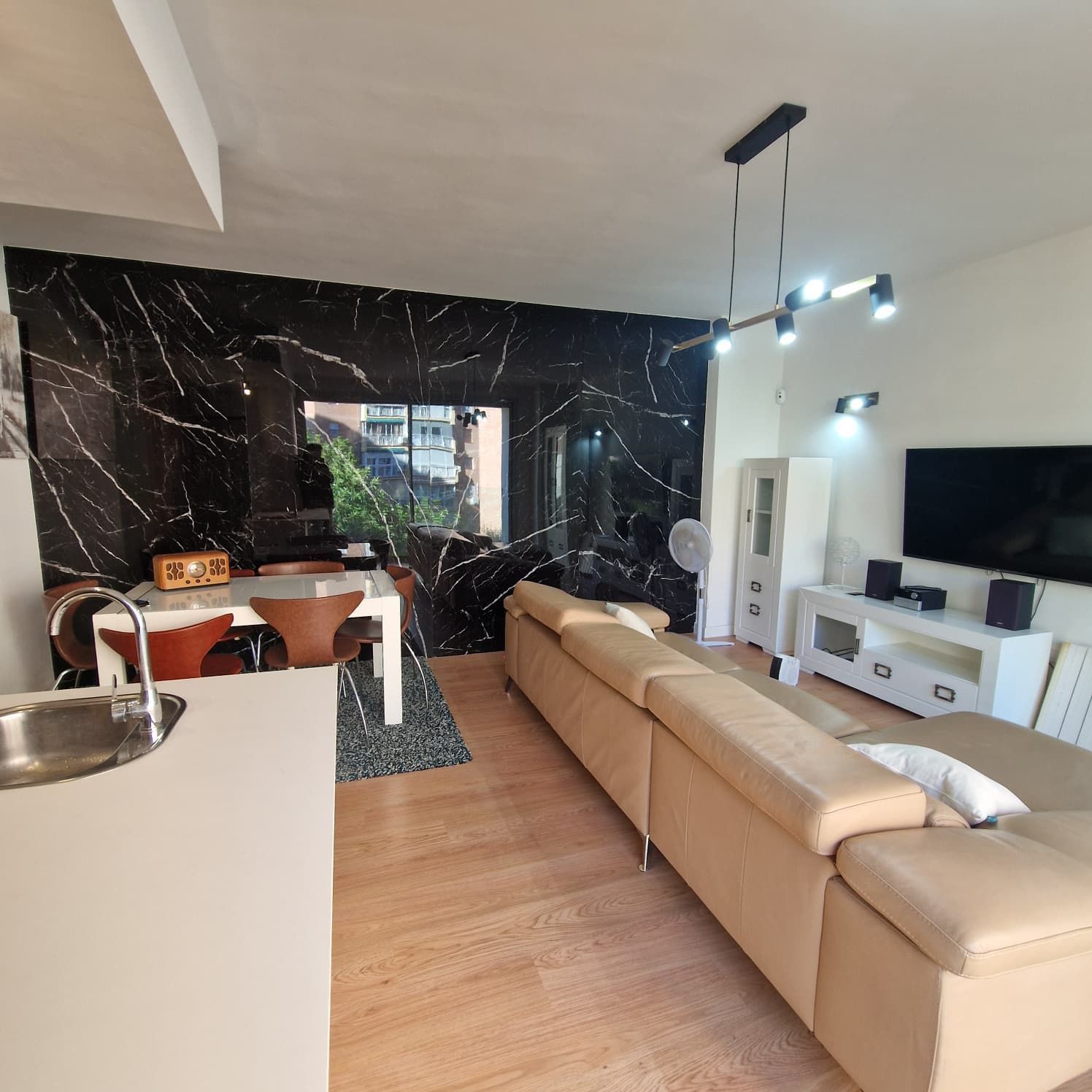 Living room of Flat for sale in Málaga Capital  with Air Conditioner, Storage room and Furnished