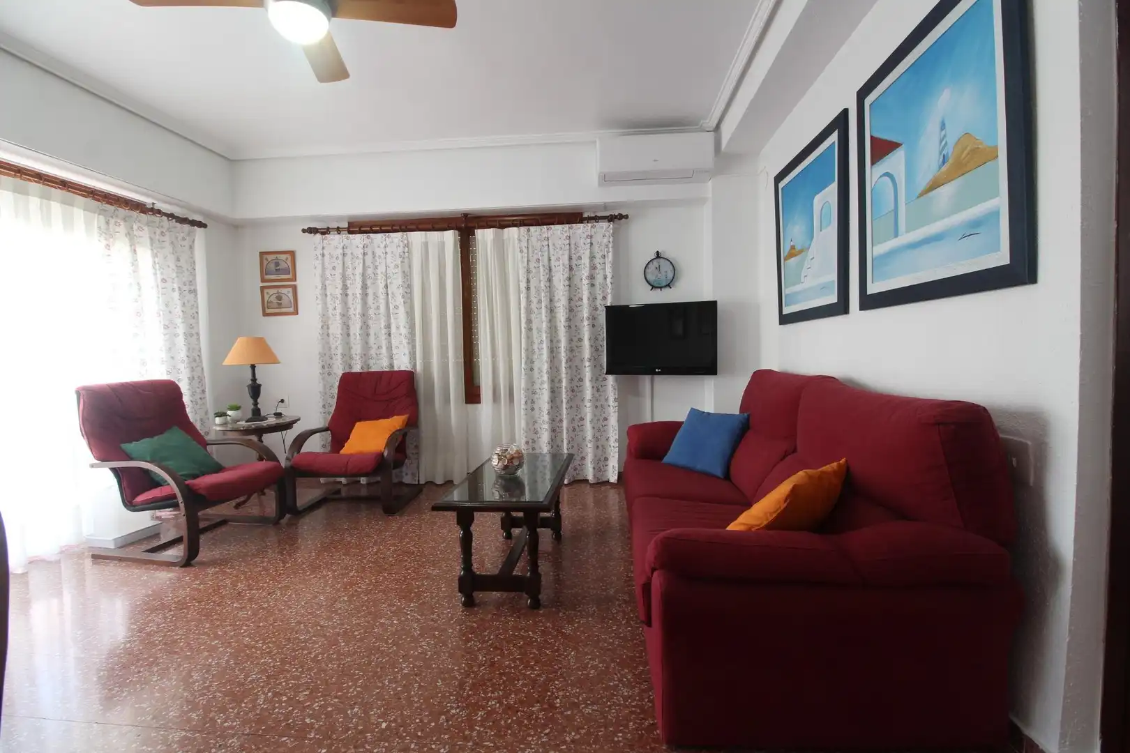 Sala de estar de Apartamento en venta en Cullera con Terraza, Amueblado y Balcón