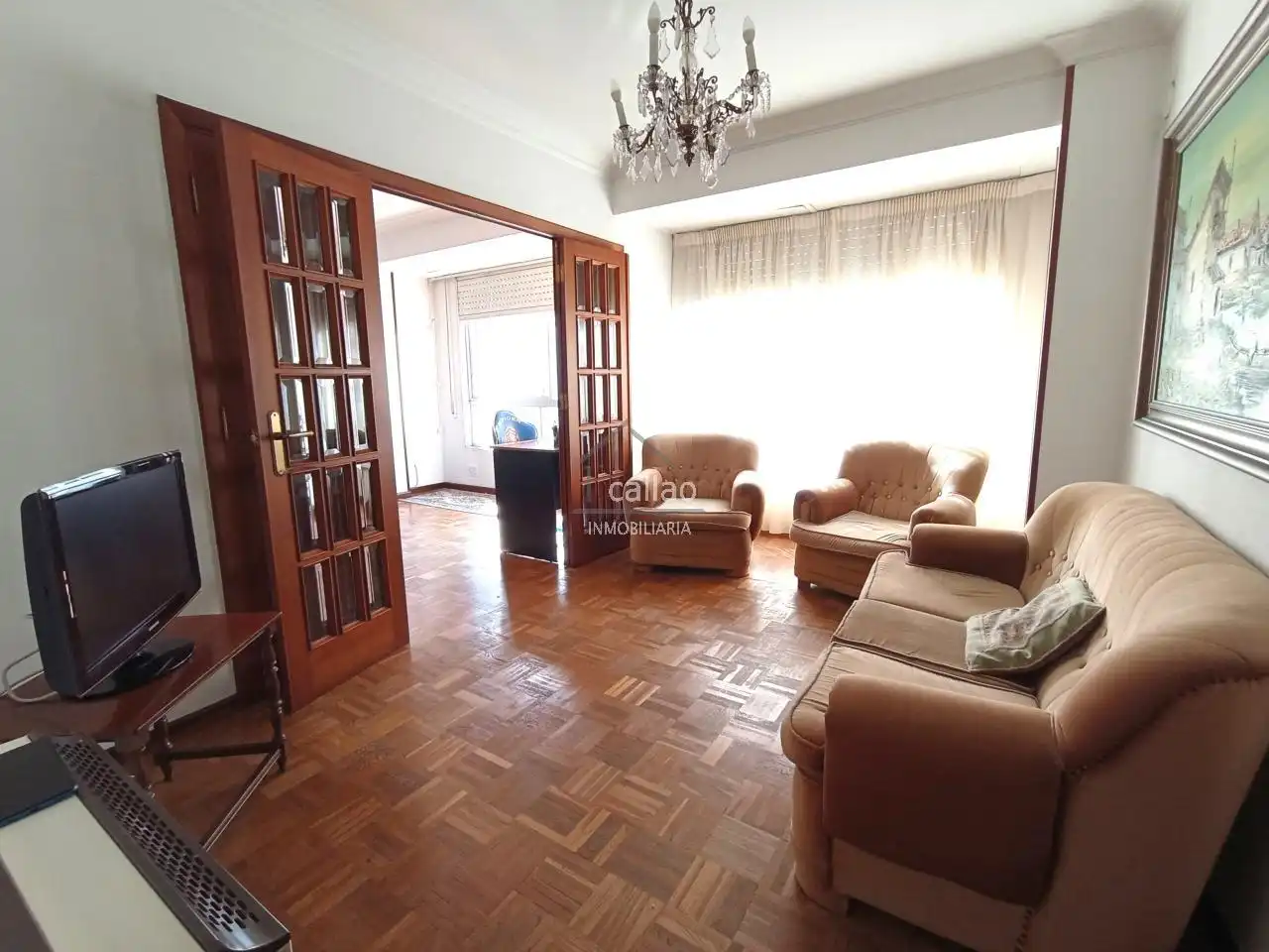 Sala de estar de Piso de alquiler en Ferrol con Calefacción y Amueblado