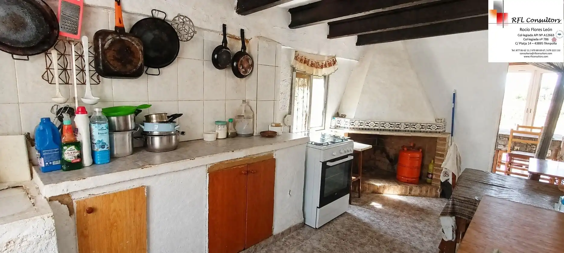 Cuina de Finca rústica en venda en Alcalà de Xivert amb Jardí privat, Terrassa i Traster