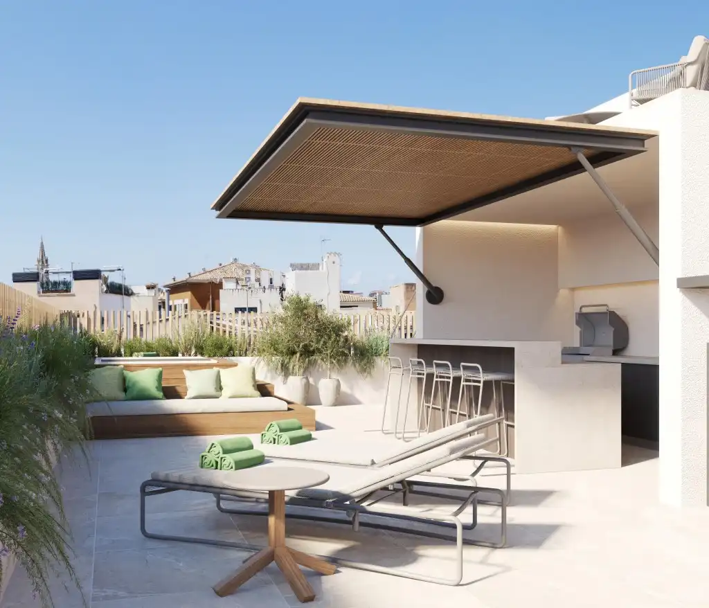 Terraza de Casa adosada en venta en  Palma de Mallorca con Aire acondicionado, Calefacción y Jardín privado