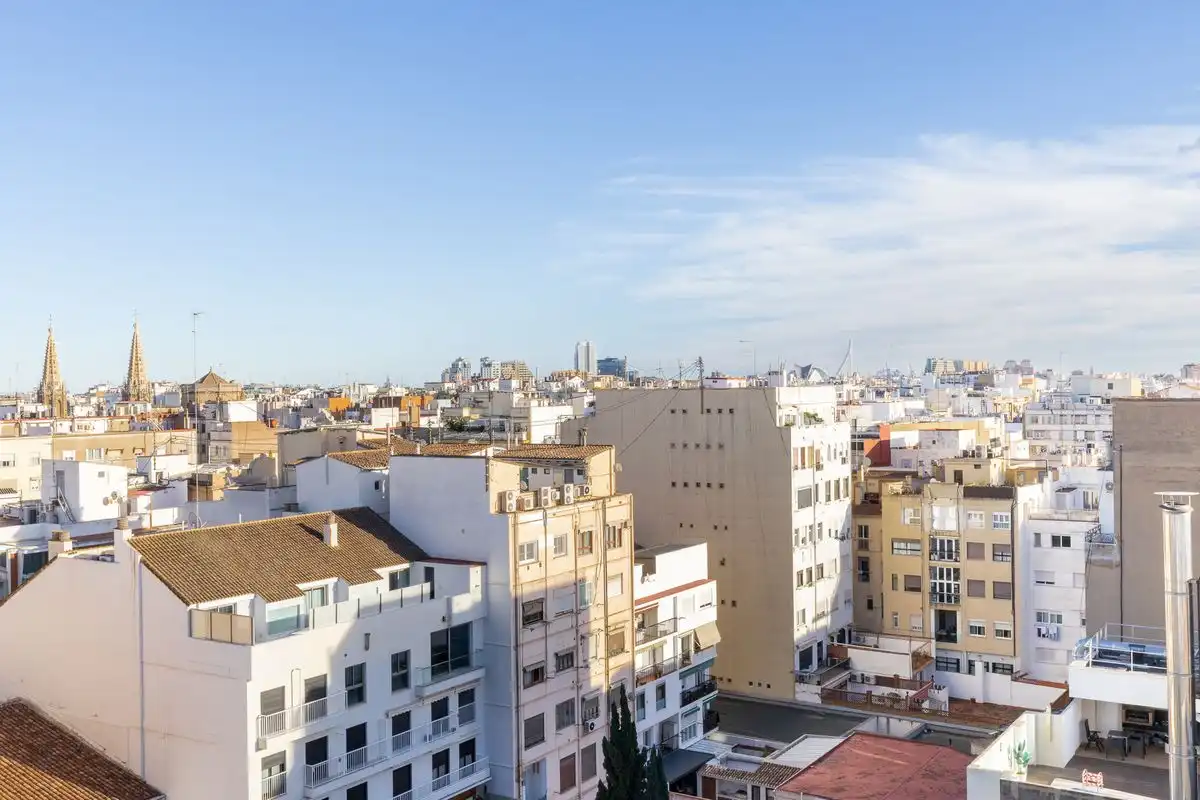 Vista exterior de Ático de alquiler en Valencia con Aire acondicionado, Calefacción y Terraza