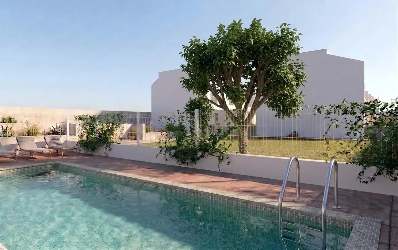 Piscina de Casa adosada en venta en Almazora / Almassora con Terraza y Piscina comunitaria