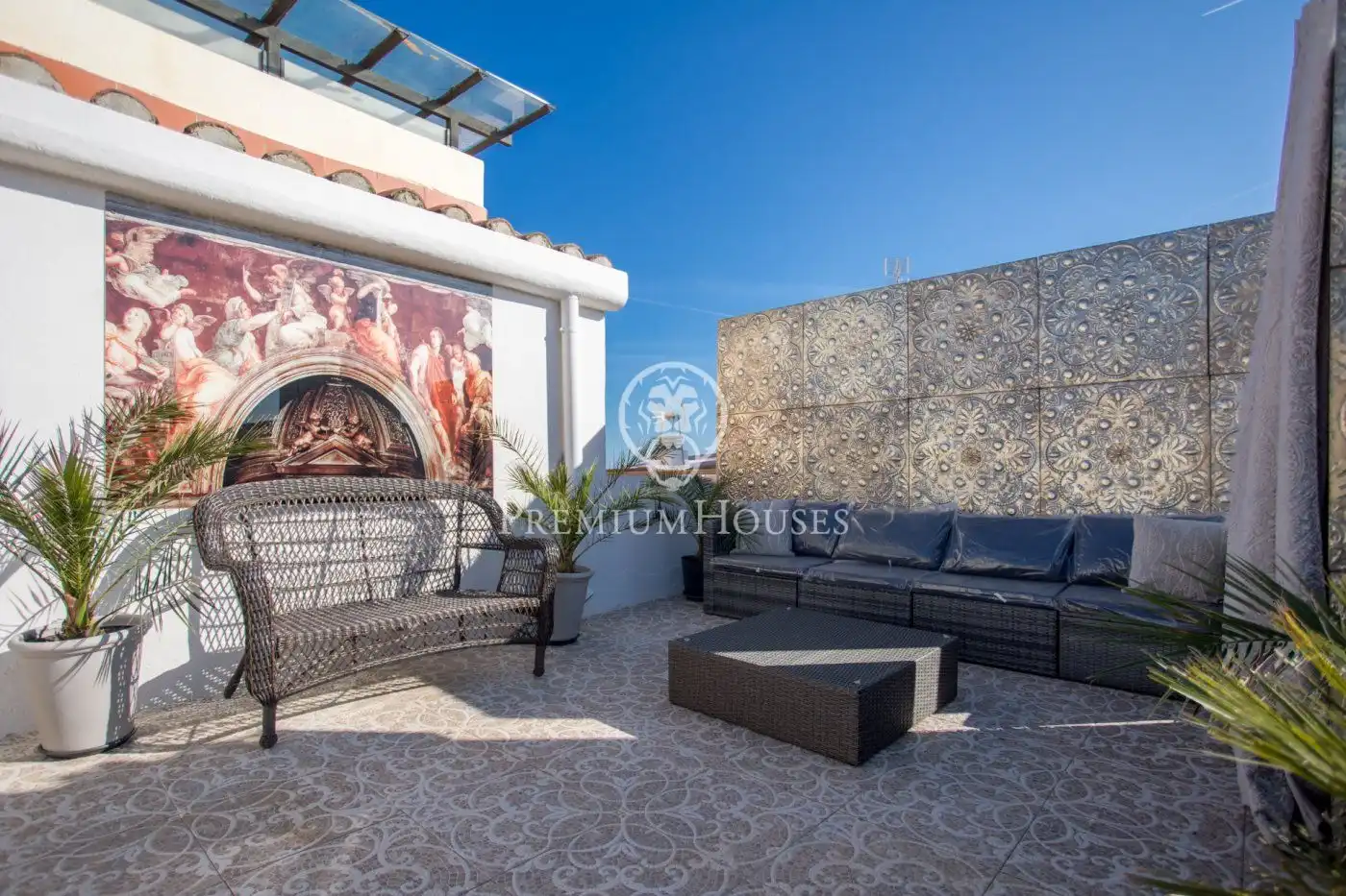 Terrace of Country homes for sale in Canet de Mar  with Air Conditioner, Heating and Private garden