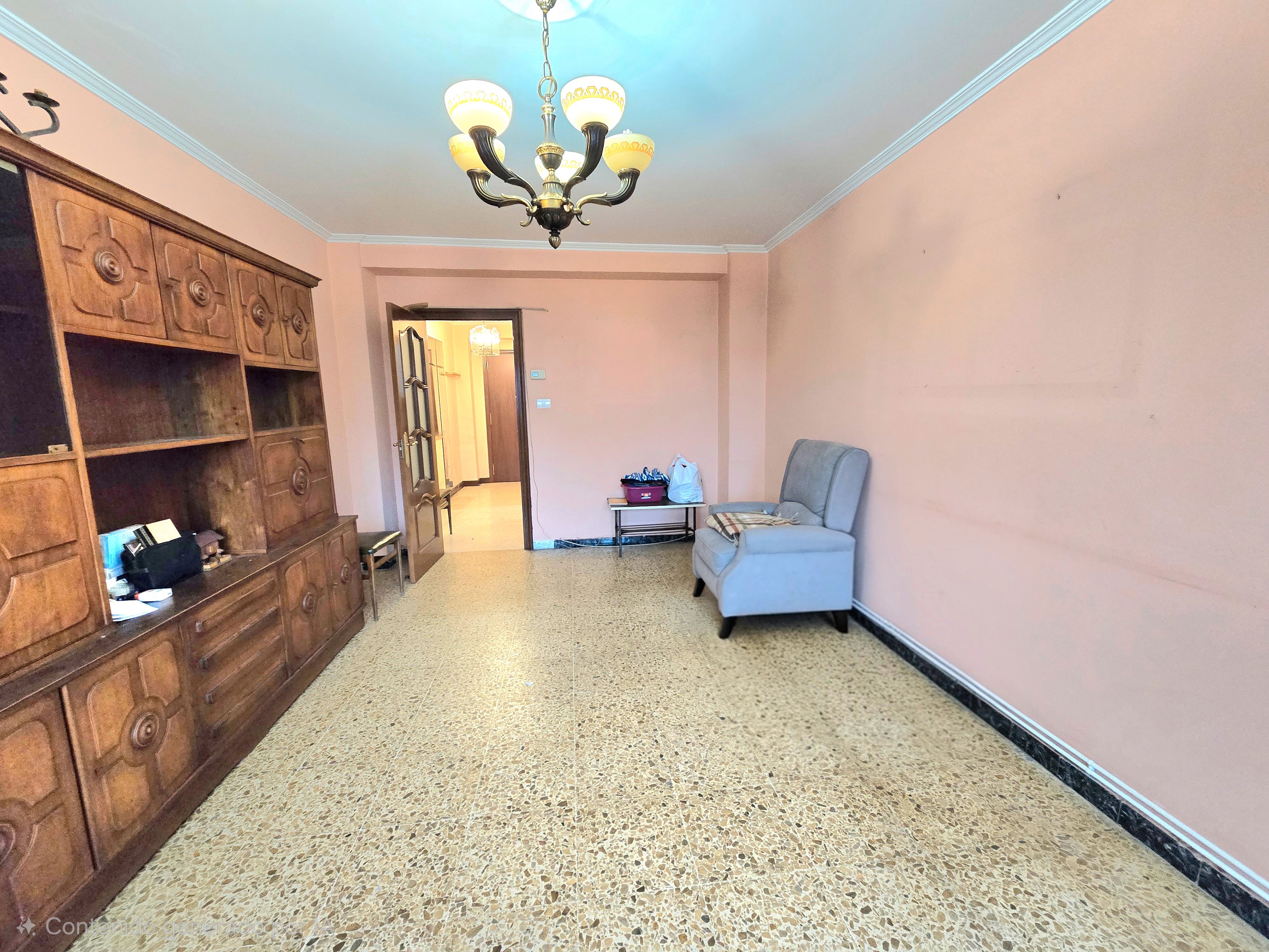 Sala d'estar de Apartament en venda en Vigo  amb Calefacció, Parquet i Terrassa