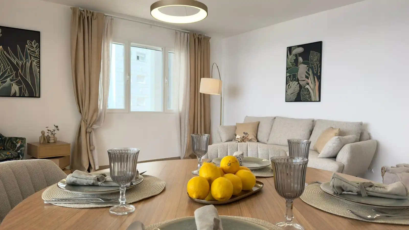 Wohnzimmer von Wohnung zum Verkauf in Benidorm mit Klimaanlage, Heizung und Terrasse