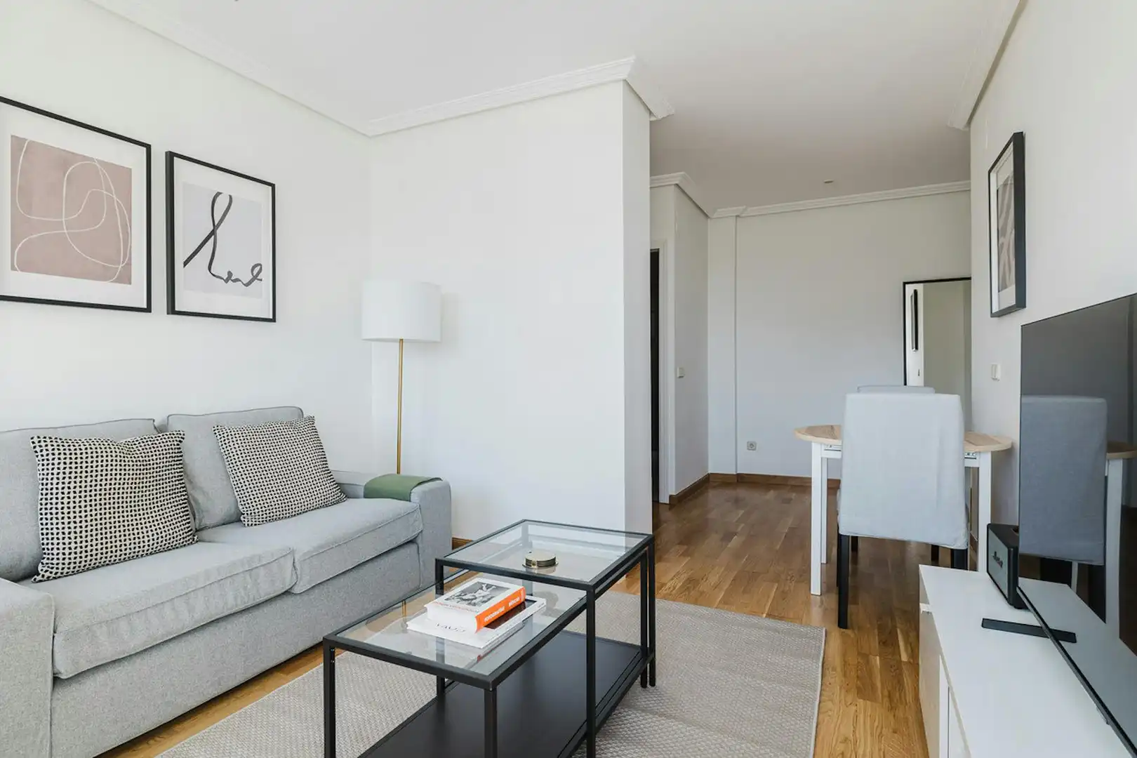 Wohnzimmer von Wohnung zur Miete in Madrid mit Klimaanlage, Heizung und Möbliert