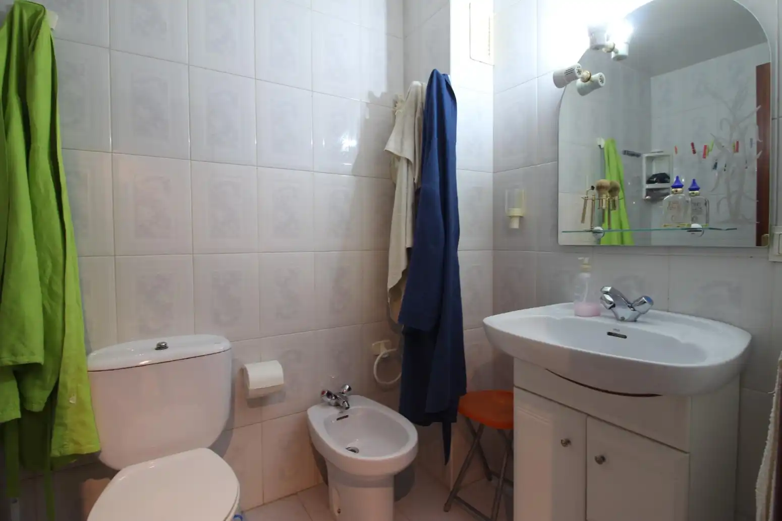 Badezimmer von Wohnung zum Verkauf in Montijo mit Klimaanlage, Heizung und Parkett