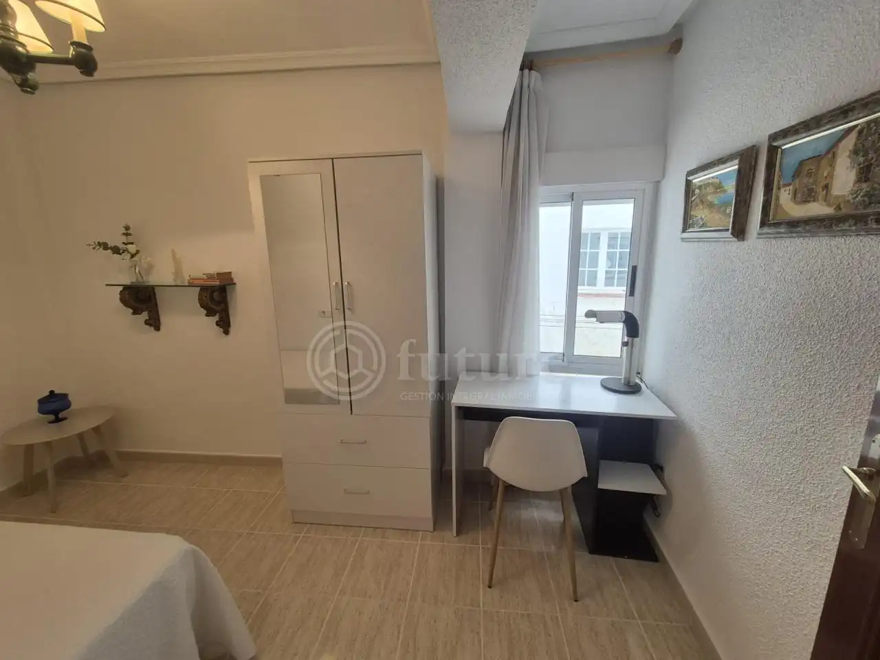 Schlafzimmer von Wohnung zur Miete in Salamanca mit Heizung, Möbliert und Balkon
