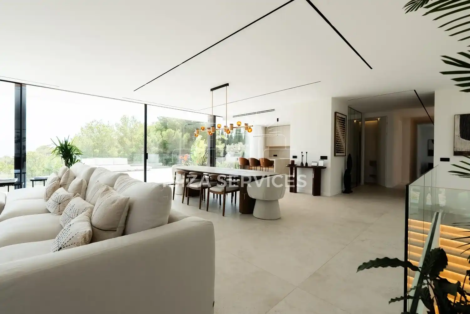 Sala de estar de Casa o chalet en venta en Santa Eulària des Riu con Aire acondicionado, Jardín privado y Piscina
