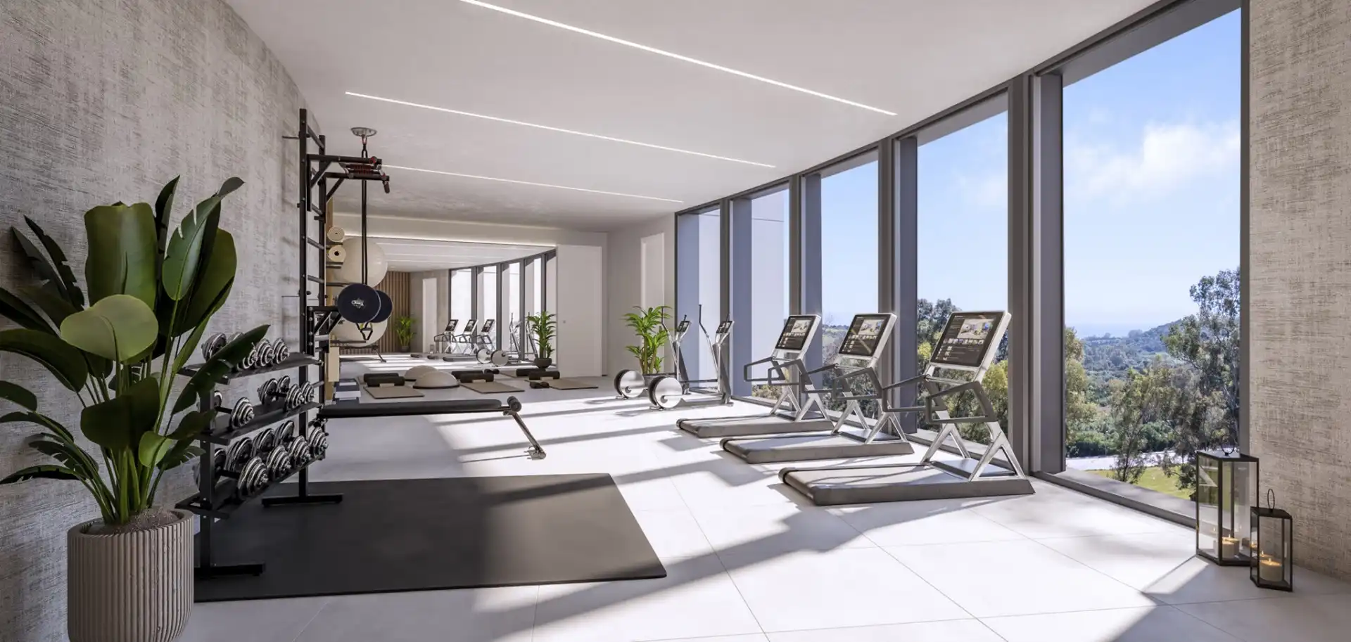 Sala de estar de Planta baja en venta en Estepona con Aire acondicionado, Jardín privado y Terraza