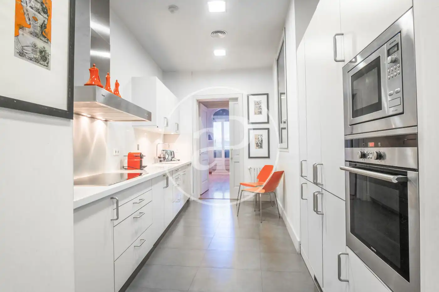 Küche von Wohnung zur Miete in Barcelona mit Klimaanlage, Heizung und Möbliert