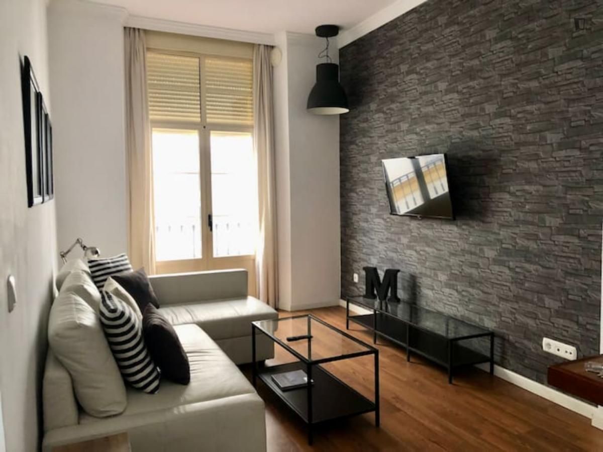 Sala d'estar de Apartament de lloguer en Málaga Capital amb Aire condicionat, Moblat i Microones
