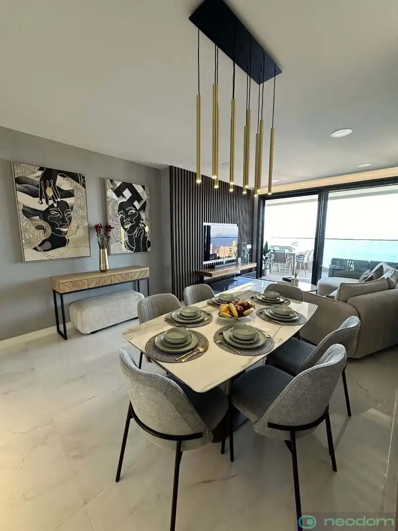 Dining room of Flat for rent in Benidorm  with Air Conditioner, Terrace and Swimming Pool
