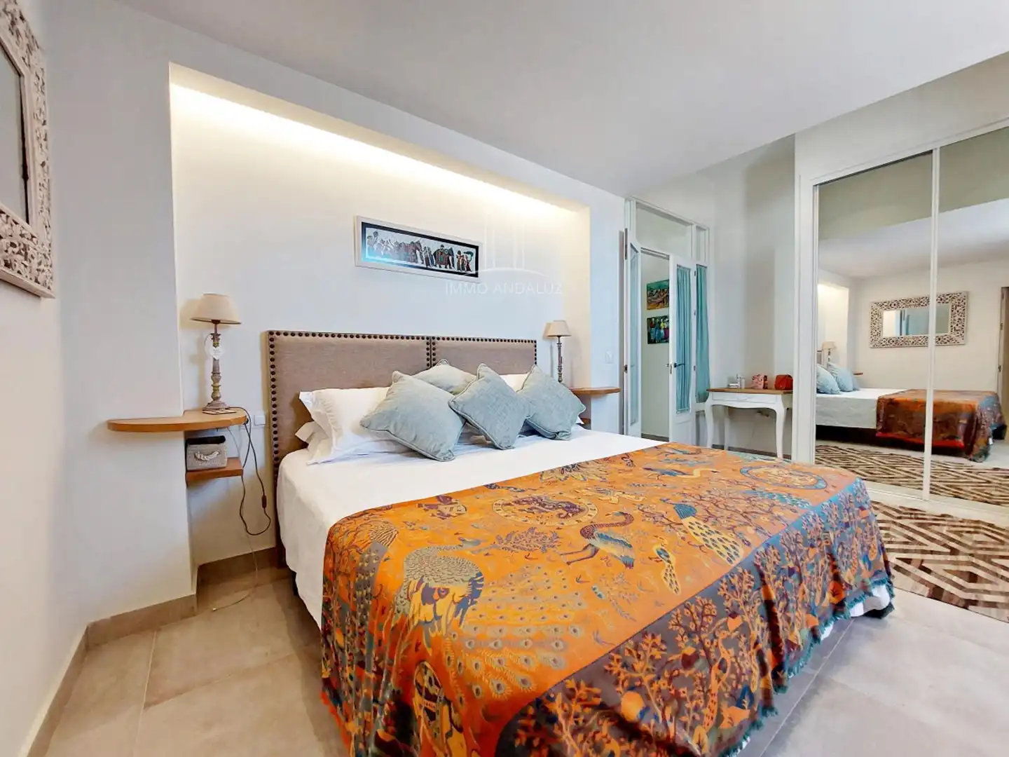 Schlafzimmer von Einfamilien-Reihenhaus zum Verkauf in Medina Sidonia mit Klimaanlage und Heizung