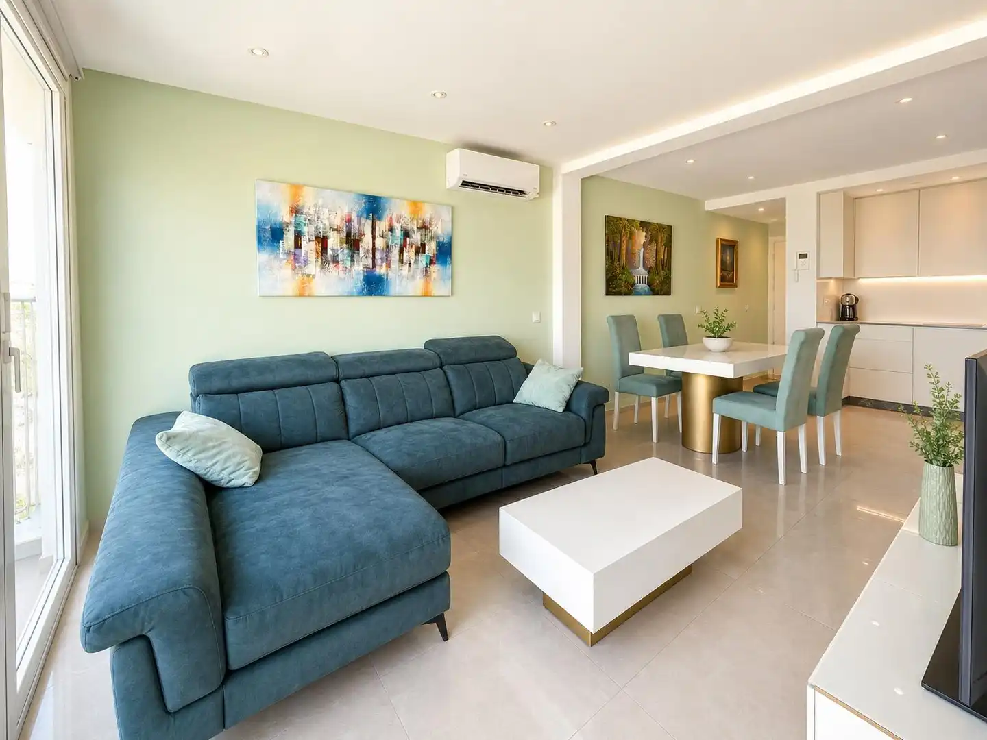 Sala de estar de Piso en venta en Málaga con Aire acondicionado y Balcón