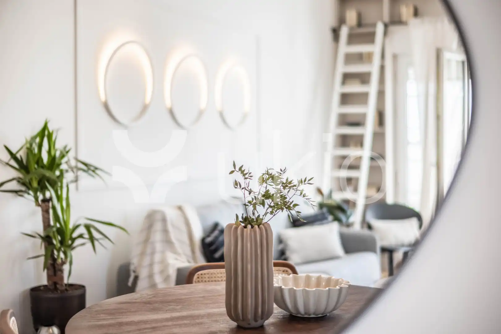 Wohnzimmer von Dachboden zur Miete in Madrid mit Klimaanlage, Heizung und Terrasse
