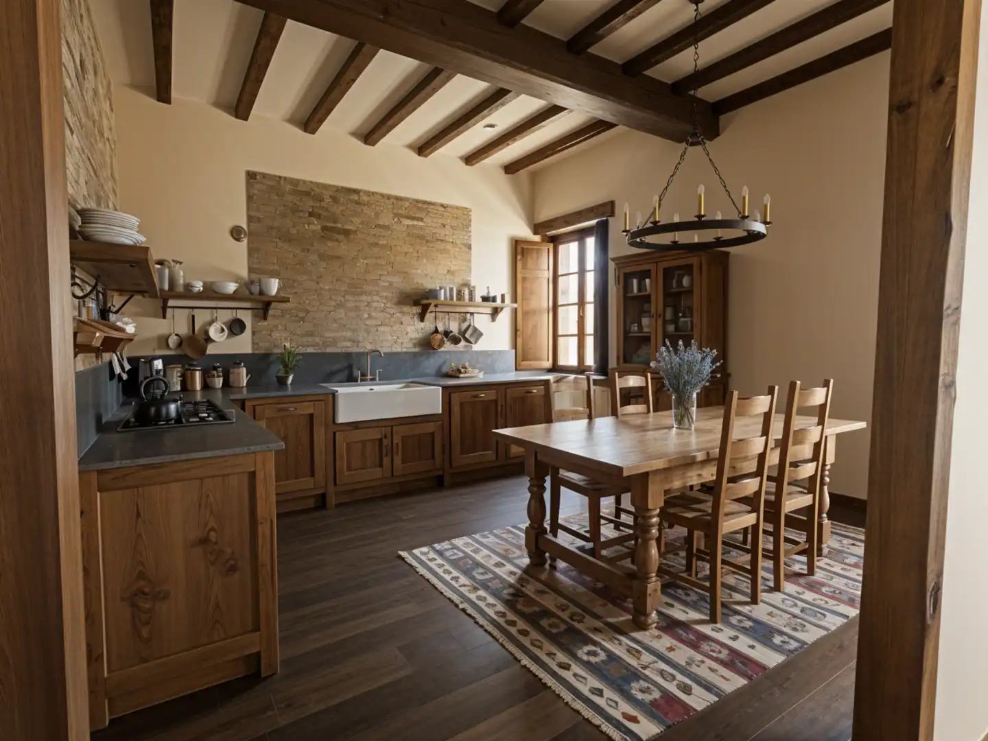Cocina de Finca rústica en venta en Poboleda