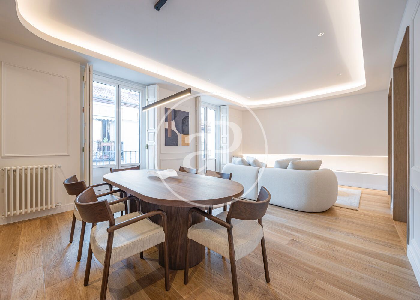 Dining room of Flat for sale in  Madrid Capital  with Air Conditioner, Heating and Furnished