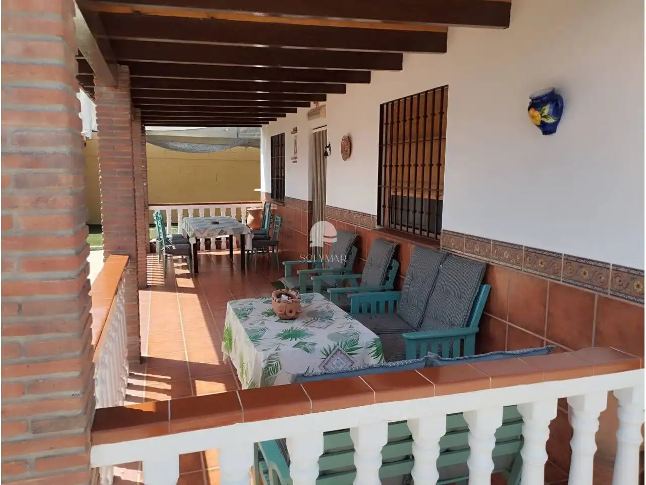 Terraza de Finca rústica de alquiler en Vélez-Málaga con Aire acondicionado, Jardín privado y Terraza