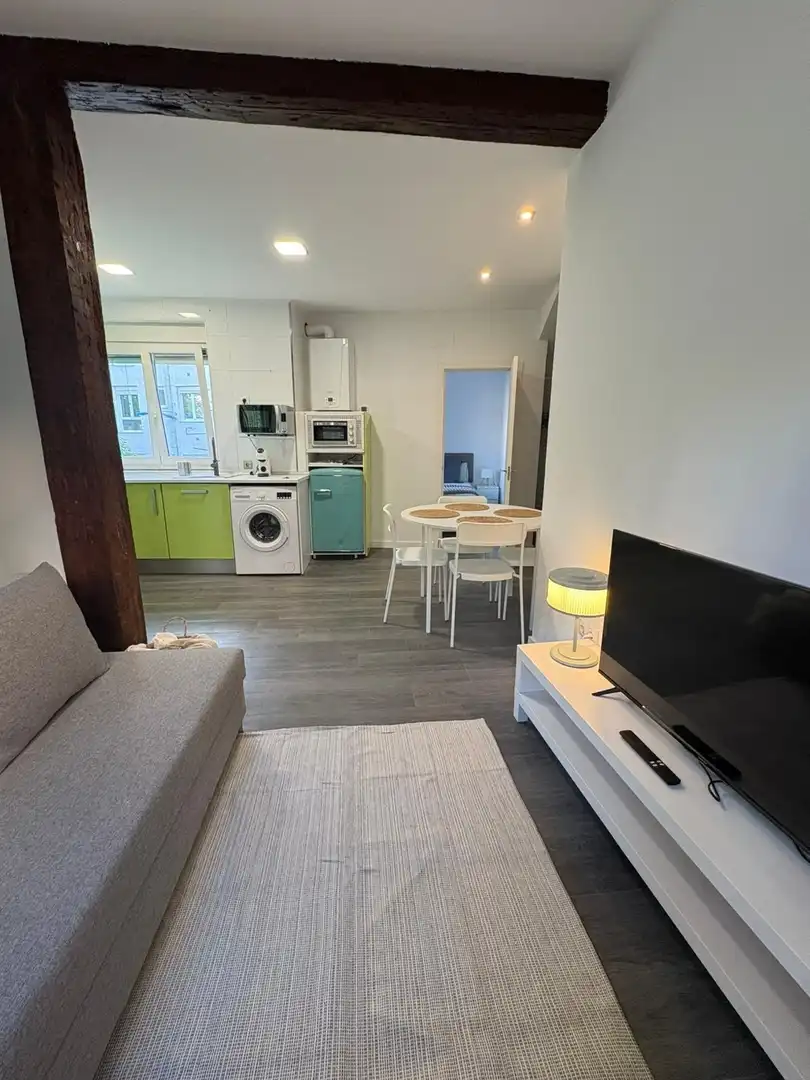 Sala de estar de Piso de alquiler en Santander con Calefacción, Parquet y Amueblado