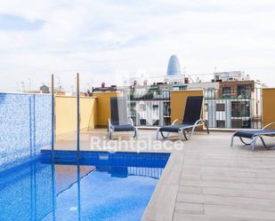 Swimming pool of Attic to rent in  Barcelona Capital  with Air Conditioner, Heating and Swimming Pool