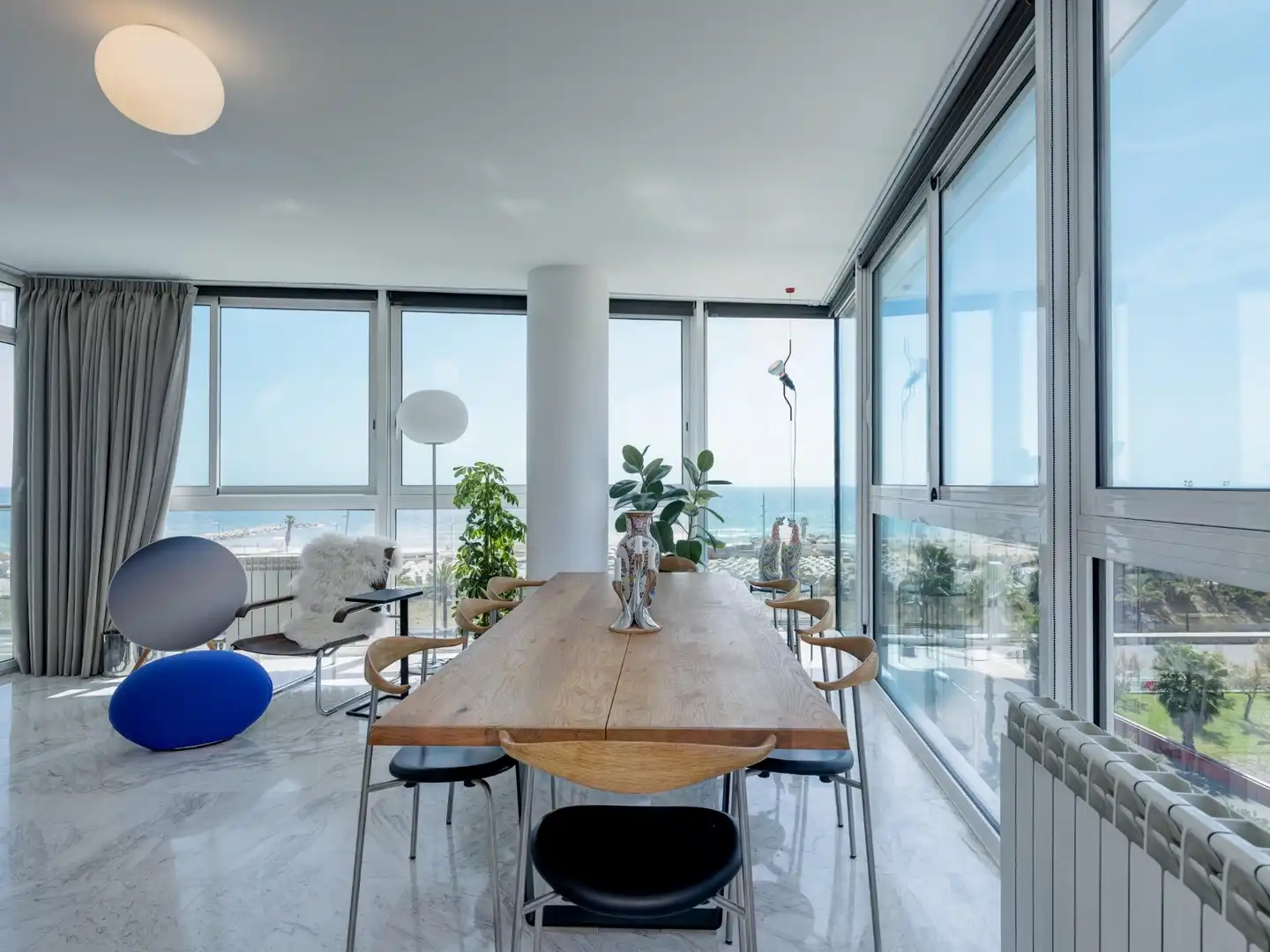 Esszimmer von Wohnung zum Verkauf in Barcelona mit Klimaanlage, Heizung und Balkon