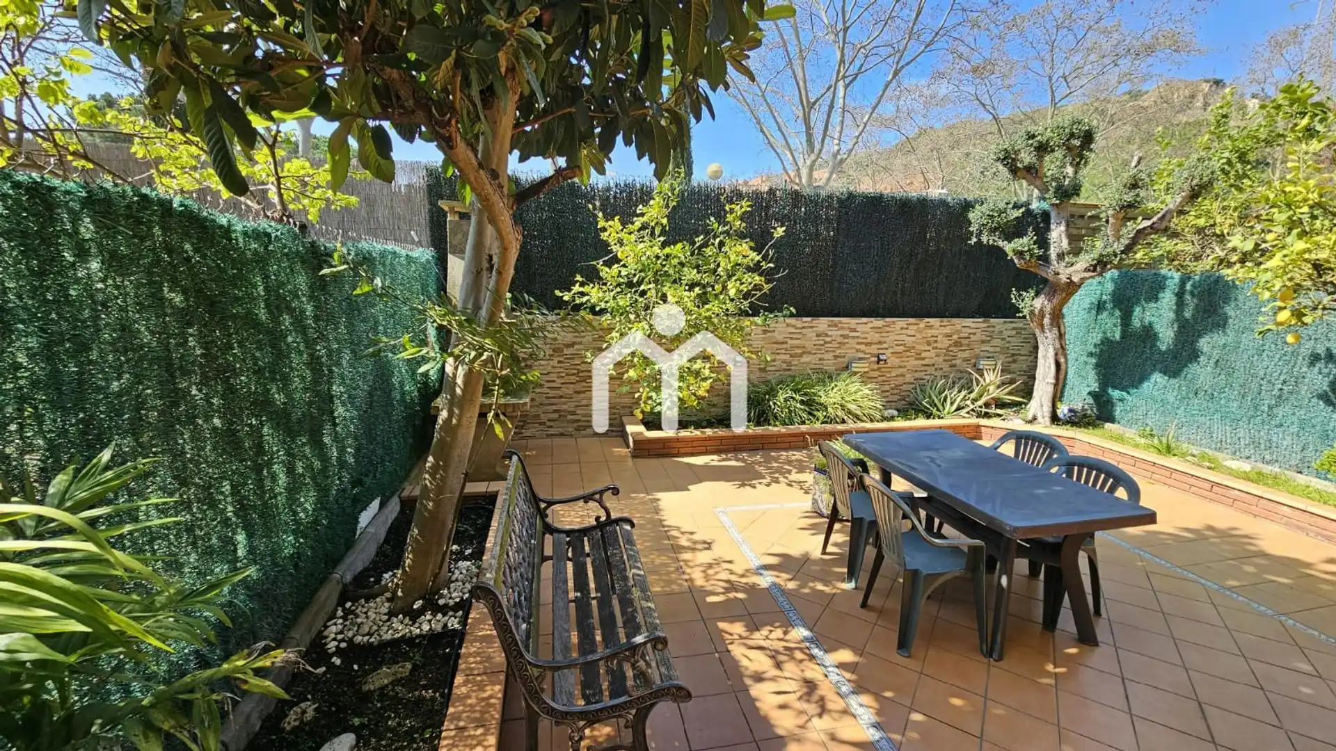 Garden of Single-family semi-detached for sale in Badalona  with Air Conditioner, Heating and Terrace