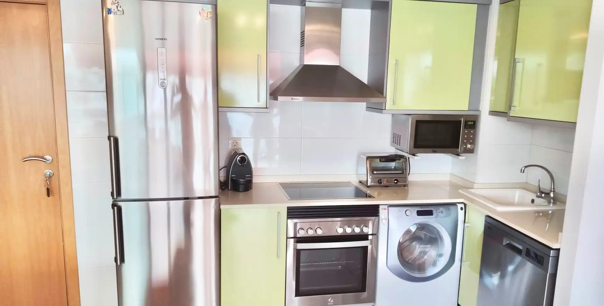 Cocina de Apartamento de alquiler en Calpe / Calp con Aire acondicionado, Piscina y Amueblado