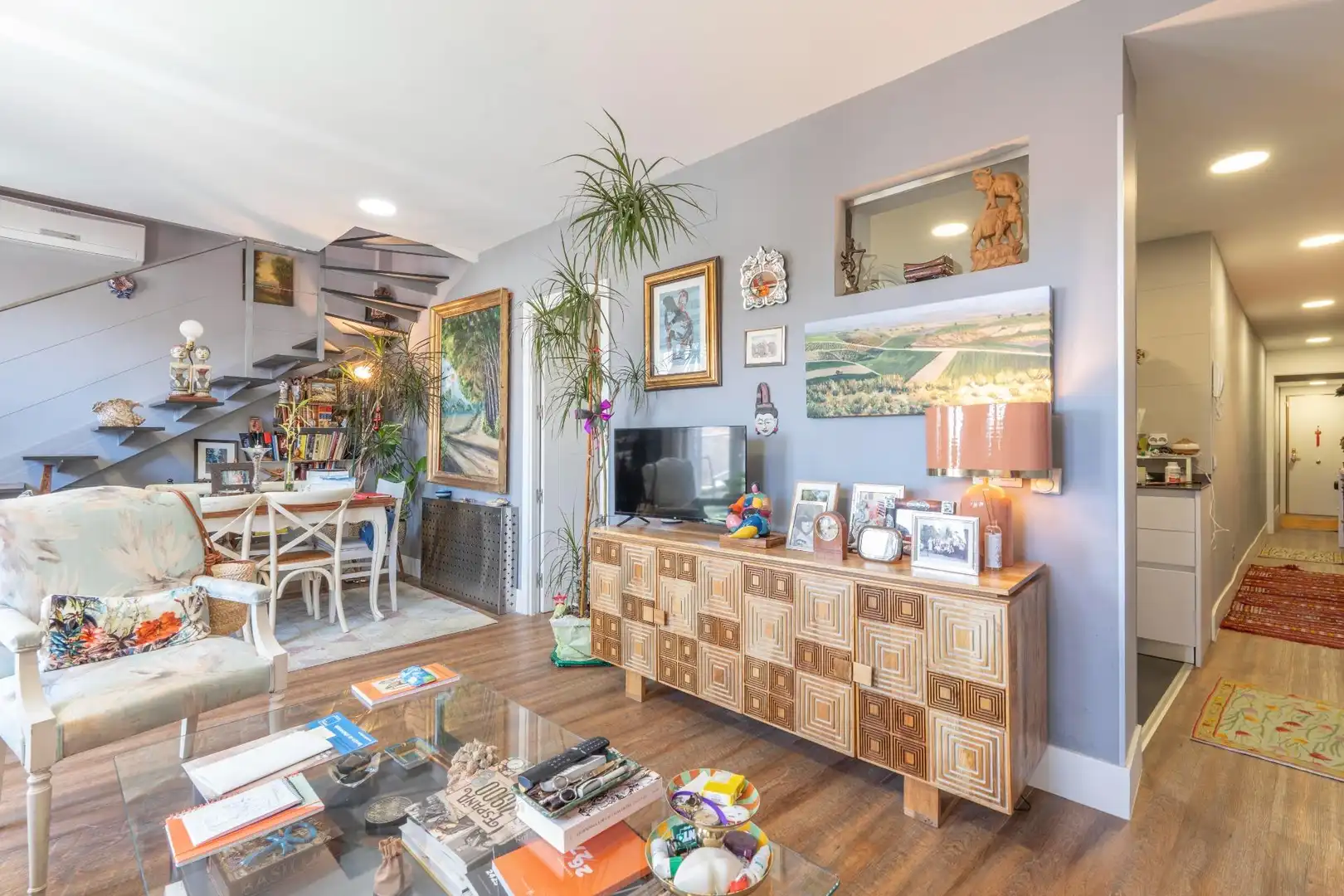 Wohnzimmer von Maisonette zum Verkauf in Madrid mit Terrasse