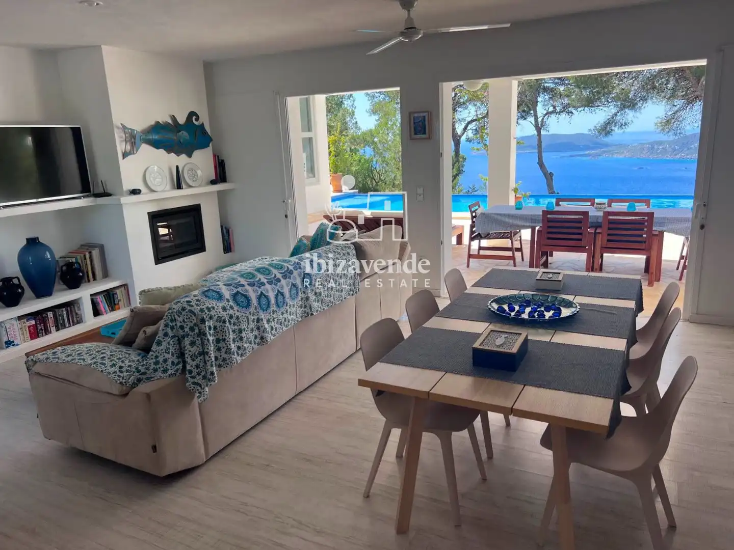 Sala d'estar de Casa o xalet de lloguer en Sant Joan de Labritja amb Aire condicionat, Calefacció i Piscina
