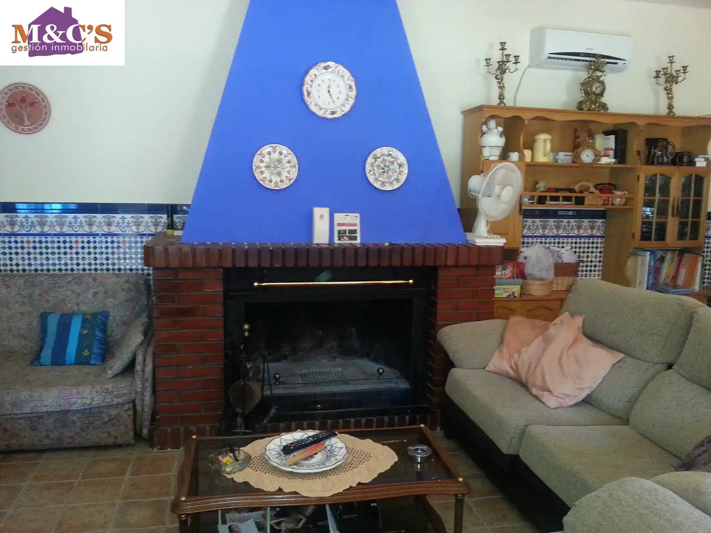 Sala de estar de Casa o chalet en venta en Aldea del Rey con Aire acondicionado, Jardín privado y Trastero