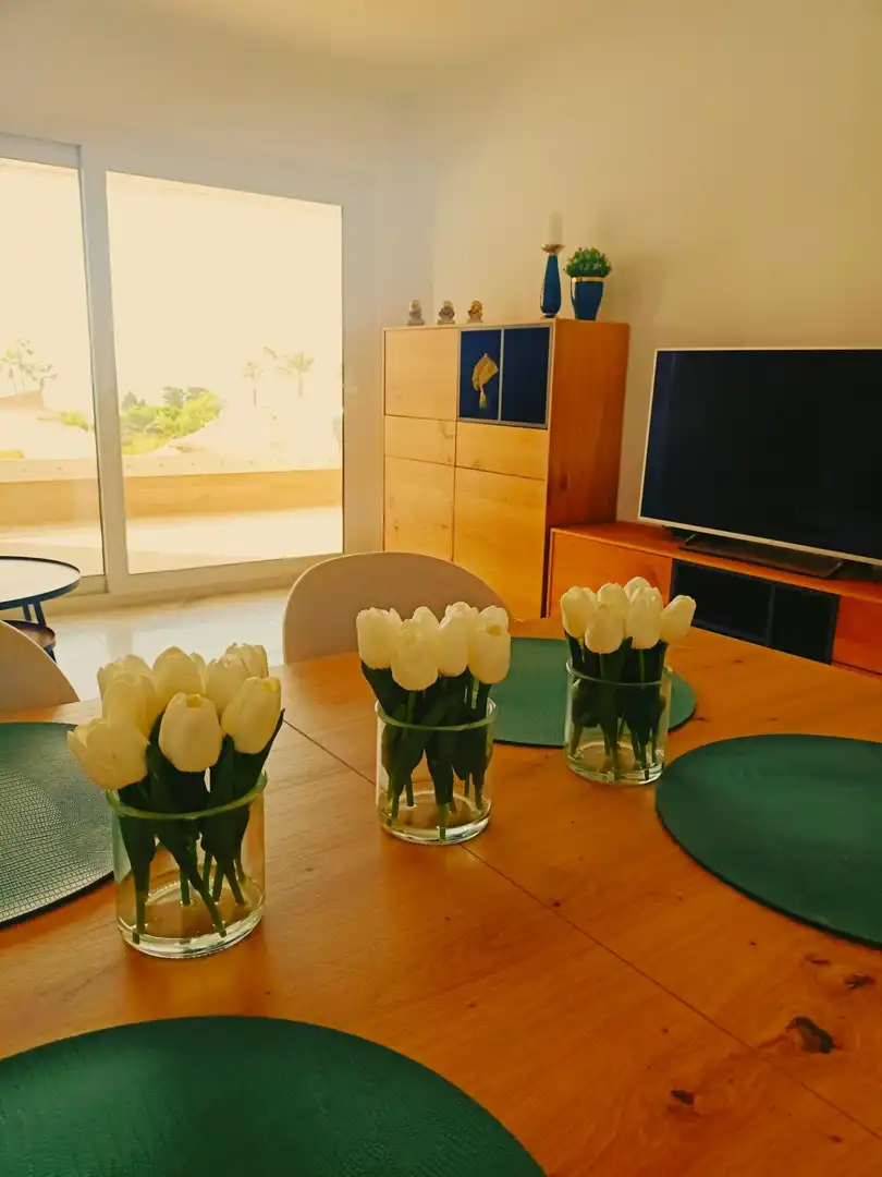 Esszimmer von Wohnungen zur Miete in Torrevieja mit Klimaanlage, Privatgarten und Terrasse