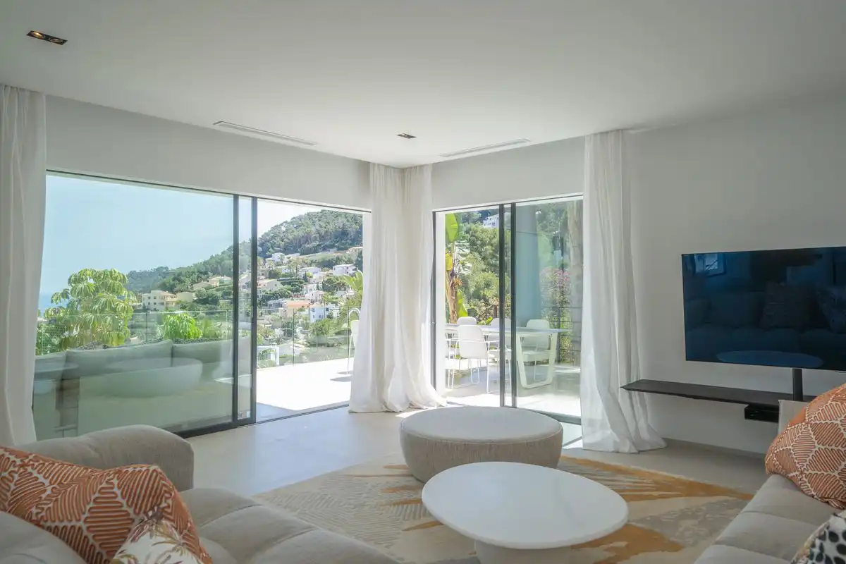 Sala de estar de Casa adosada en venta en Jávea / Xàbia con Aire acondicionado, Calefacción y Terraza