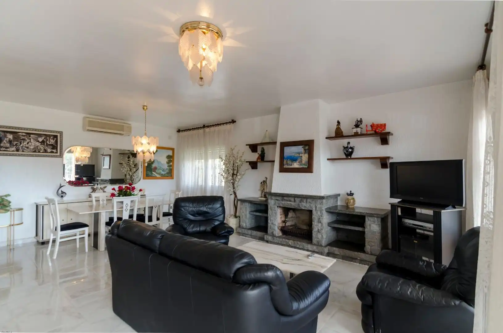 Sala de estar de Casa o chalet en venta en Lloret de Mar con Piscina y Horno