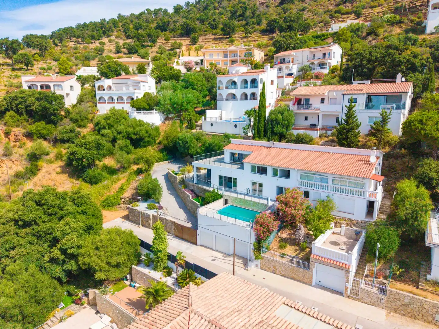 Exterior view of Houses for sale in Roses  with Terrace and Swimming Pool