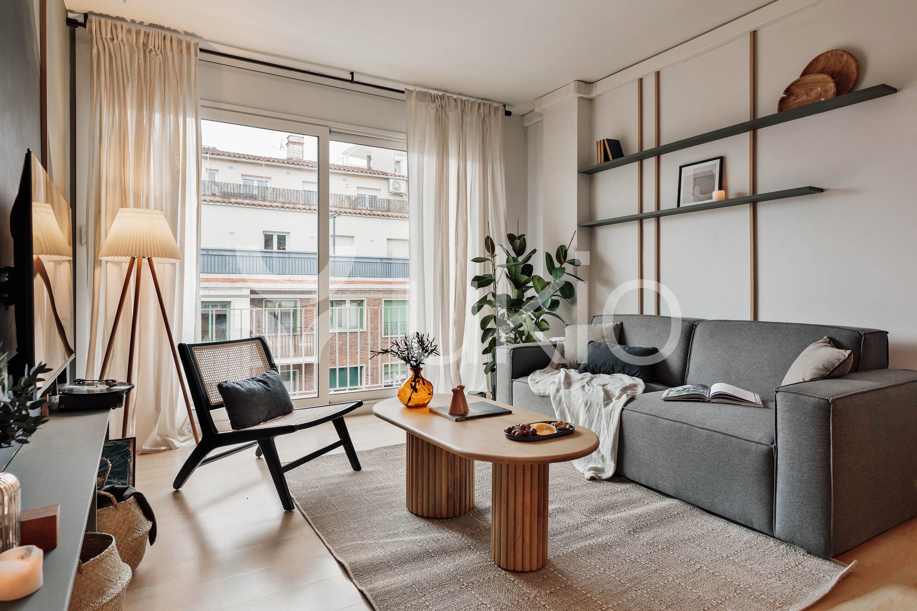 Sala d'estar de Apartament de lloguer en  Barcelona Capital amb Aire condicionat, Calefacció i Terrassa
