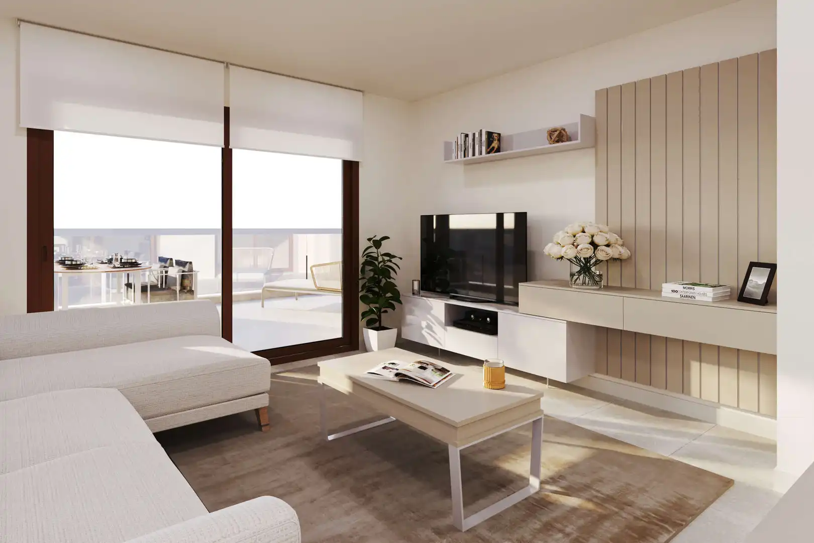 Living room of Flat for sale in Capdepera  with Heating, Terrace and Balcony