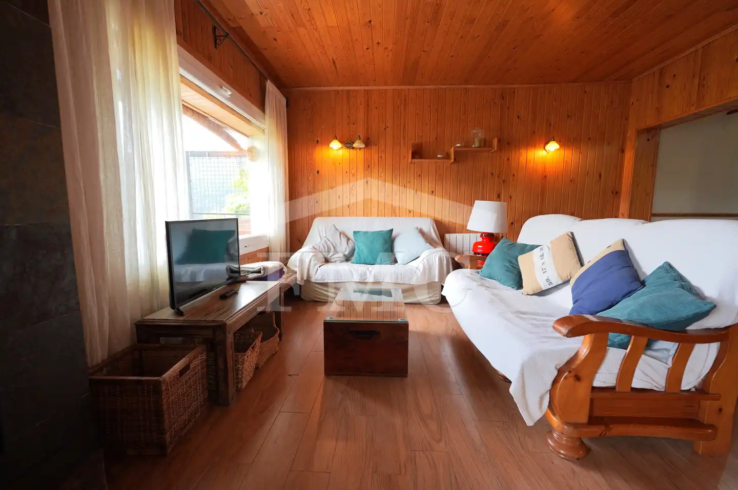 Sala de estar de Piso en venta en Alp con Calefacción, Parquet y Terraza