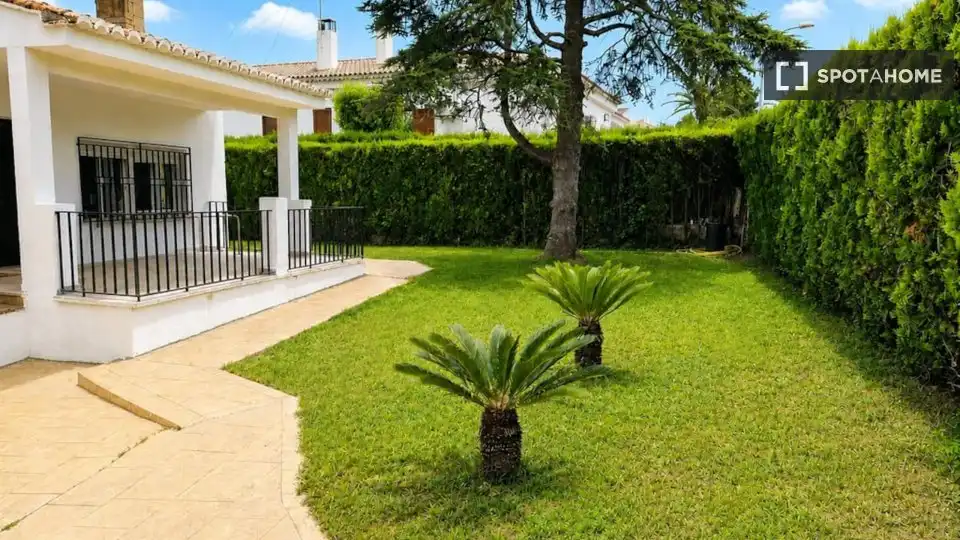 Jardí de Pis de lloguer en Chiva amb Aire condicionat, Calefacció i Moblat
